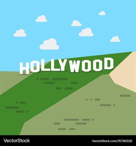 Hollywood Sign Royalty Free Vector Image Vectorstock