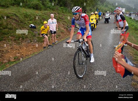 Thibaut Pinot For Team Fdj Groupama Climbs The Final Kms Of The Stage