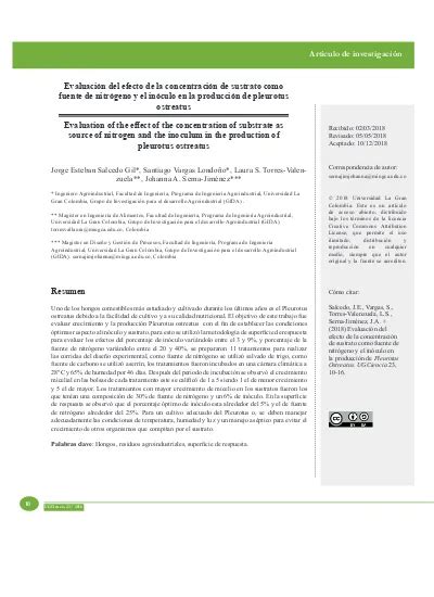 Evaluación del efecto de la concentración de sustrato como fuente de