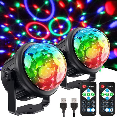 Disco Lights 7 Colour Lighting Sound Activated Party Lights 360