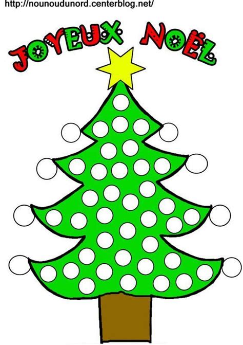 Coloriage à gommettes le sapin de Noël