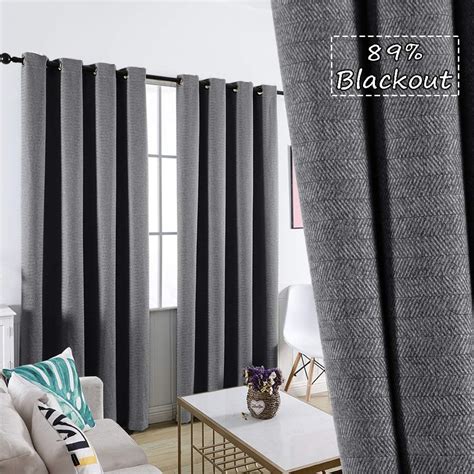 Grali Cortina Blackout Cortinas Grises Gruesas Largas Paneles Para