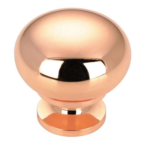 Richelieu Polished Copper Mushroom Cabinet Knob At