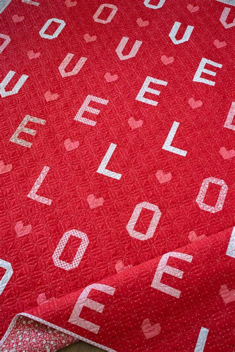 L O V E A Valentine Letter Quilt Lella Boutique