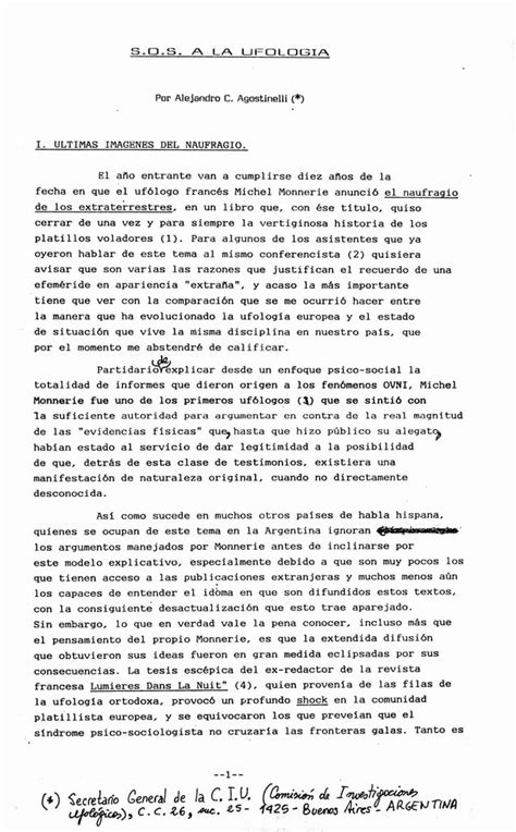 Agostinelli Alejandro S O S A La Ufologia 1988 PDF Descarga