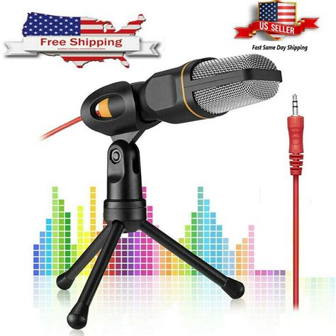 Professional Condenser Sound Podcast Studio Microphone For Pc Msn Skype