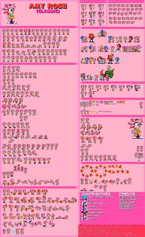 Modgen Classic Amy Sprite Sheet V1 By Oth305 On Deviantart