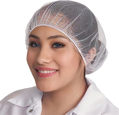 Amazing White Nylon Hair Nets 21″ Pack Of 100 Disposable Hairnets Caps