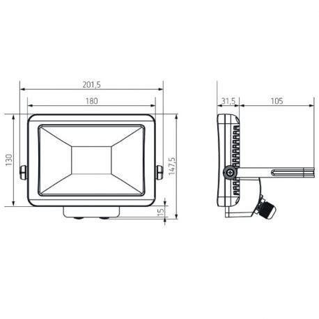 Theben Projecteur Led B L W Wh Theleda