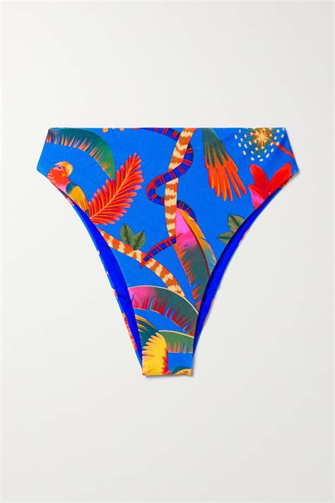 Farm Rio Printed Bikini Briefs In Blue Lyst