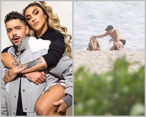 Pabllo Vittar e Pedro Sampaio são fotografados juntos em praia no Rio