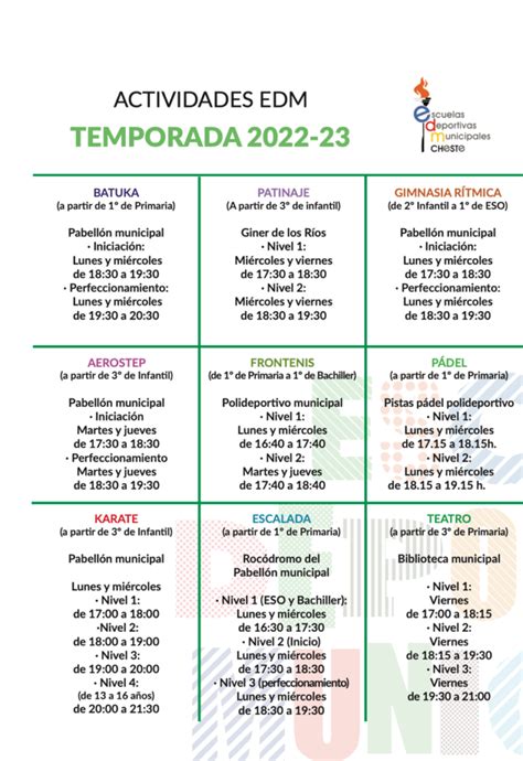 Comienzan las Escuelas Deportivas Municipales Bandú Cheste