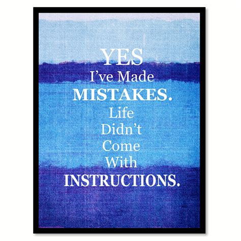 Trinx Yes Ive Made Mistakes Inspirational Canvas Picture Frame