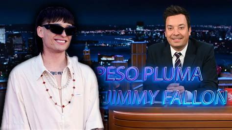 Peso Pluma Haciendo Historia En Jimmy Fallon The Tonight Show Youtube