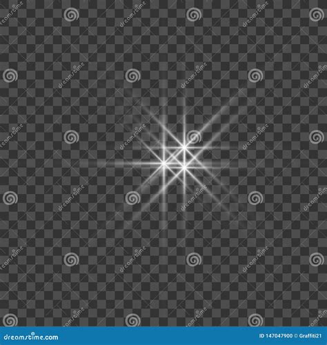 La Luz Hermosa Blanca Estalla Con Una Explosi N Transparente Vector