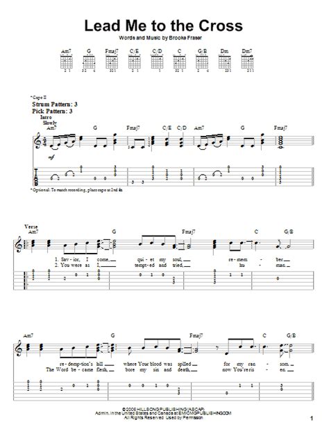 Lead Me To The Cross by Hillsong United - Easy Guitar Tab - Guitar ...