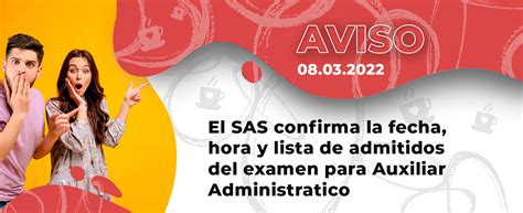 El Sas Confirman La Fecha Hora Y Lista De Admitidos Del Examen Para