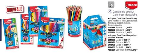 Promo Crayons De Couleur Color Peps Triangulaire Maped Chez Plein Ciel