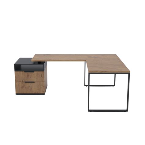 L Shaped Desk With Drawers, Corner Desk for Office, Home Office Desk L ...