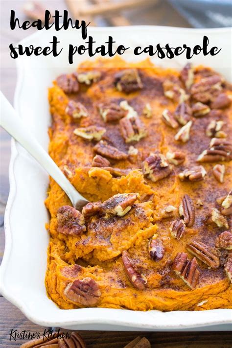 This Healthy Sweet Potato Casserole With Pecans Is A Lighter Versi Sweet Potato Casserole