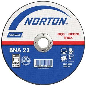 Disco De Corte Para Inox 9 X 2 X 22 2 Mm Bna22 Norton Leroy Merlin