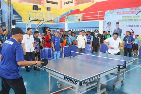 Buka Turnamen Tenis Meja Bupati Cup 2022 Kurniawan Jadikan Ajang Asah