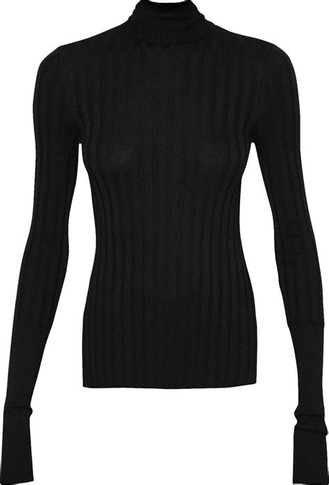 Buy Givenchy Rolled Neck Long Sleeve Sweater Black Bw90n94zgv 001 Goat