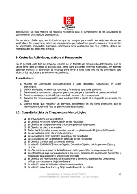 Guia Marco Logico Pdf