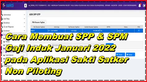 Cara Membuat Spp Dan Spm Gaji Induk Bulan Februari 2022 Di Aplikasi Riset