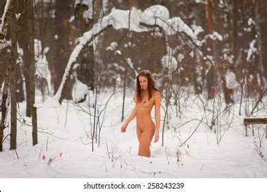 Naked Girl Winter Forest Stock Photo Shutterstock