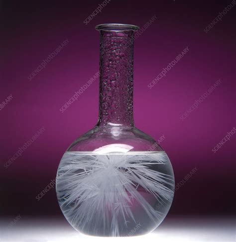 Sodium Acetate Crystallizing Of Stock Image A