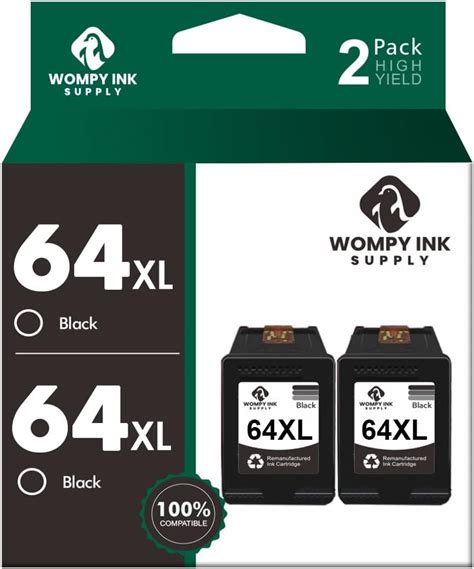 Wompy Ink Supply Paquete De Cartuchos Negros Hp Xl