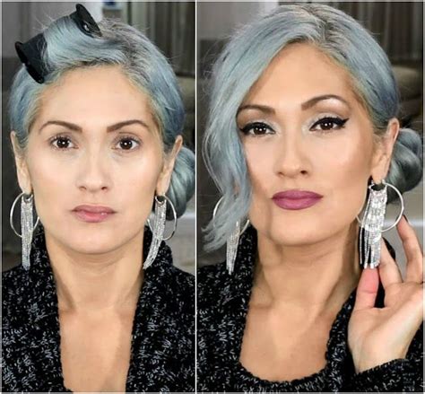 Makeup Tips For Gray Hair And Brown Eyes