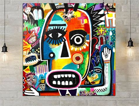 Abstract Canvas Art Graffiti Art Print Street Art Canvas Graffiti ...