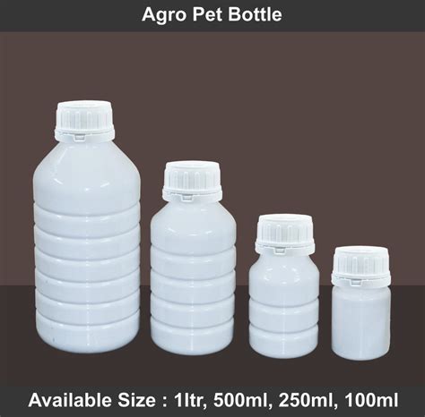 Jyoti Chemical Round Agro PET Bottle For Chemical Packaging 250 Ml At