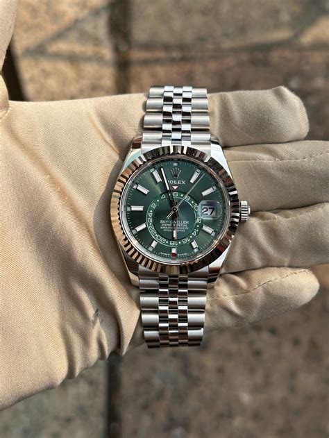 Rolex Sky Dweller Green Dial 336934 Exclusive Time Zone