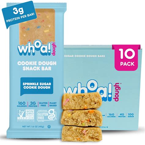 Whoa Dough Edible Cookie Stf Dough Bars Certified Non Gmo And Gluten