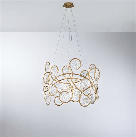 Suspension Bemolle M Serip En Bronze En Verre Contemporaine