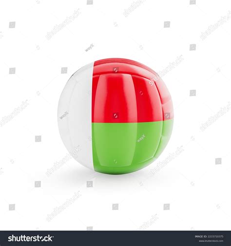 3d Volleyball Ball Madagascar National Team Stock Illustration
