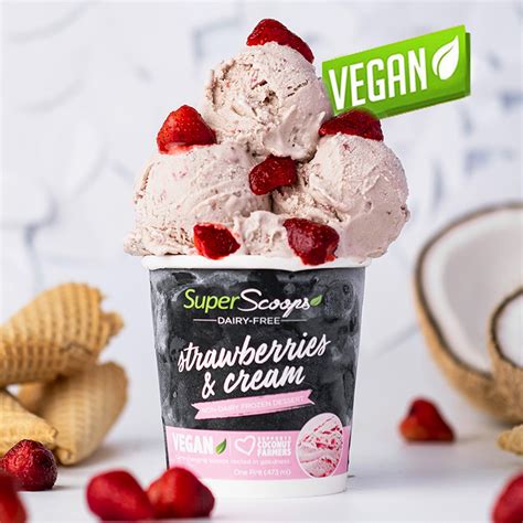 Super Scoops Strawberries And Cream Vegan Ice Cream The Vegan Grocer Ph