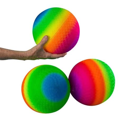 Buy Vinyl Rainbow Balls 8 12” Pack Of 3 At Sands Worldwide