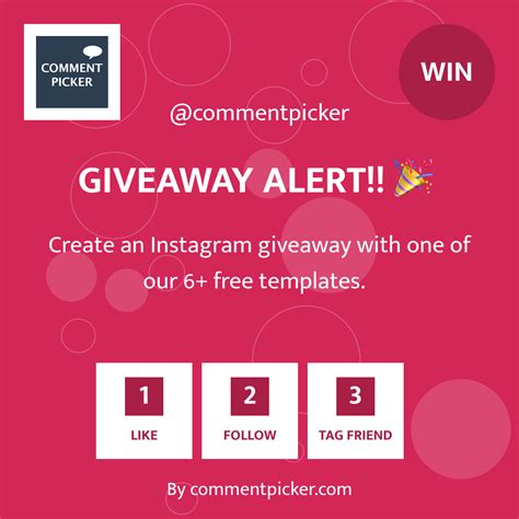 Create Instagram Giveaway Free Giveaway Post Templates