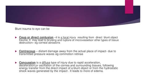 Ocular Trauma Classification Of Mechanical Injuries Clinical Featu