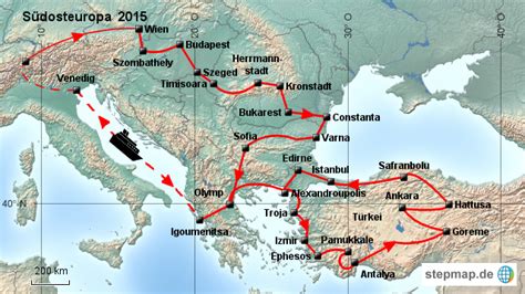 StepMap Südosteuropa 2015 Landkarte für Bulgarien