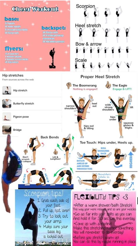 Stretch tips💙 | Cheer workouts, Cheer tryouts, Cheer stunts