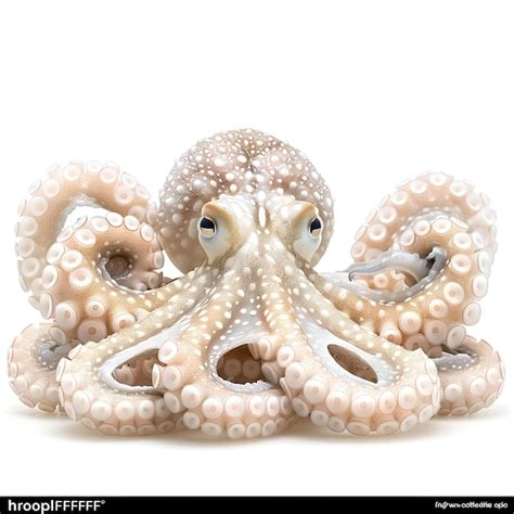 A Close Up Of A White Octopus Premium Ai Generated Image