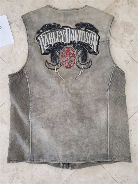 Harley Davidson Leather Vest Gem