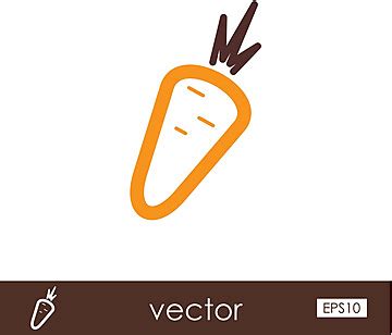 Carrot Outline Icon Vegetable Vector Carrot Icon Vitamin Vector Carrot