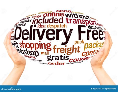 Delivery Free Word Cloud Hand Sphere Concept Stock Photo Image Of