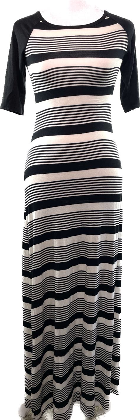 Monteau Los Angeles Womens Maxi Black And White Stripe… Gem